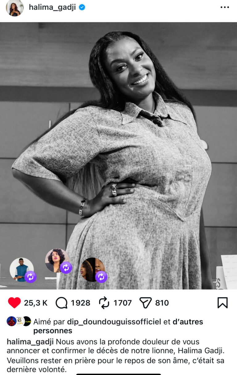 Décès de Halima : Sa famille fait un post important sur son compte Instagram