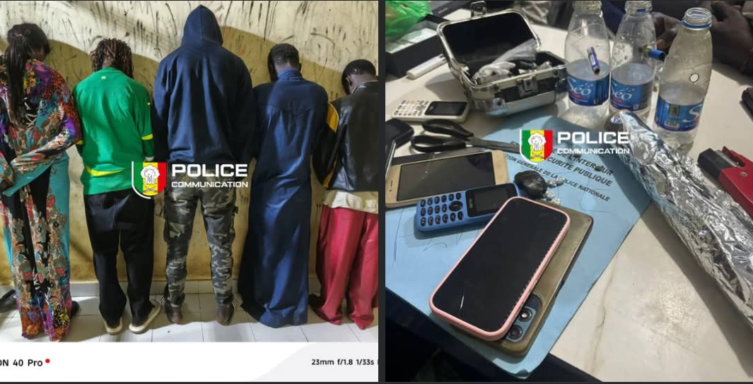 Drogue dure à Yeumbeul COMICO : ce que la police a découvert chez les 5 interpellés