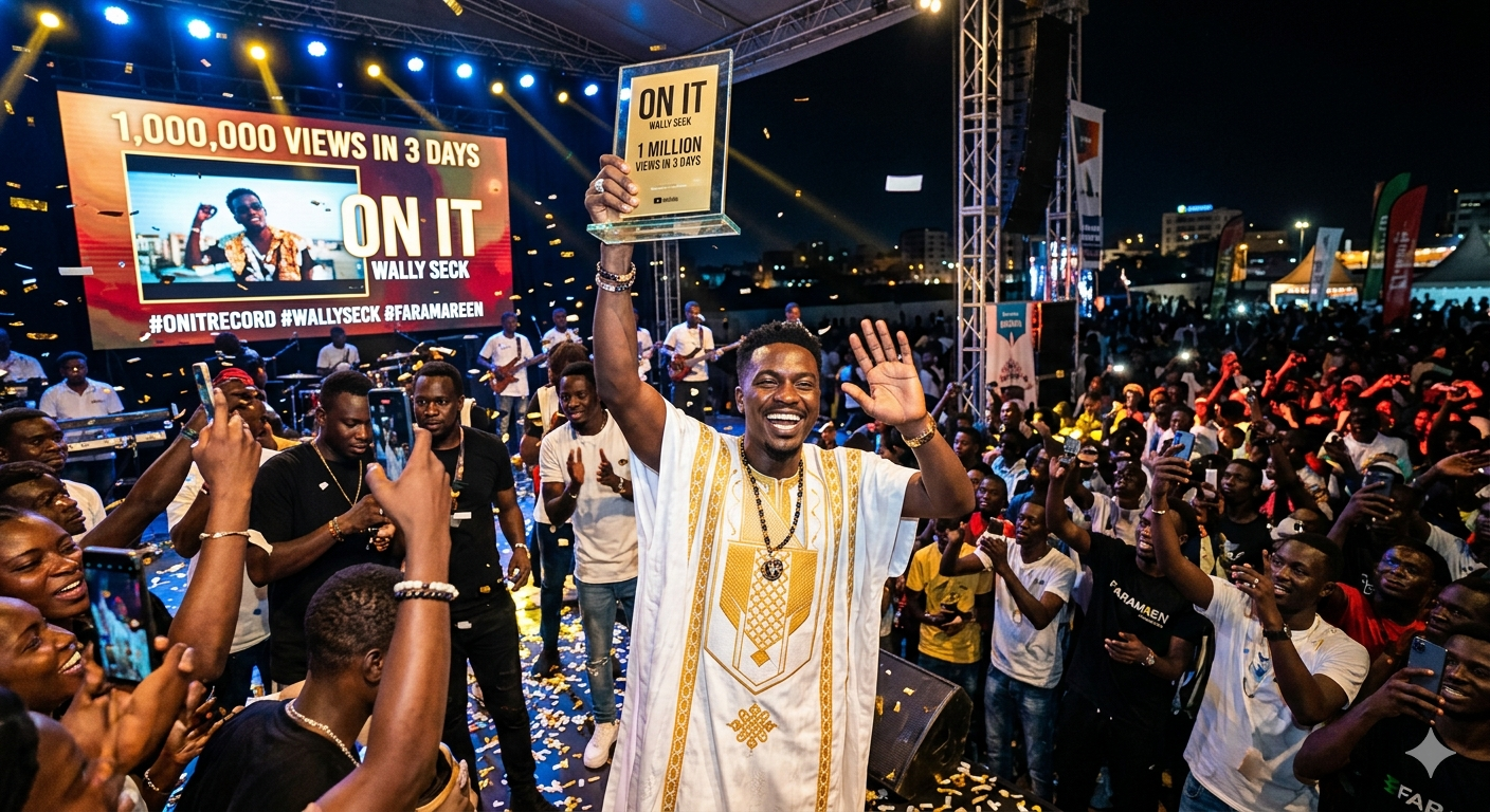 Le nouveau clip « ON IT » de Wally Seck franchit la barre du million de vues en seulement trois jours.