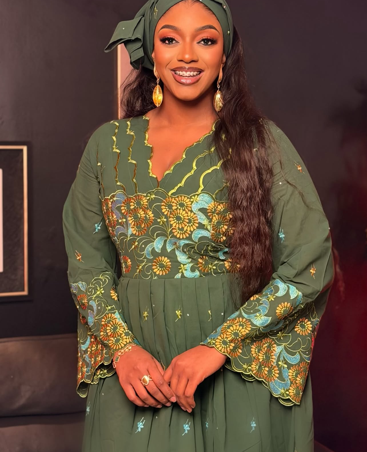 Maty Rose envoûte Keur Wally : son élégante tenue verte fait sensation