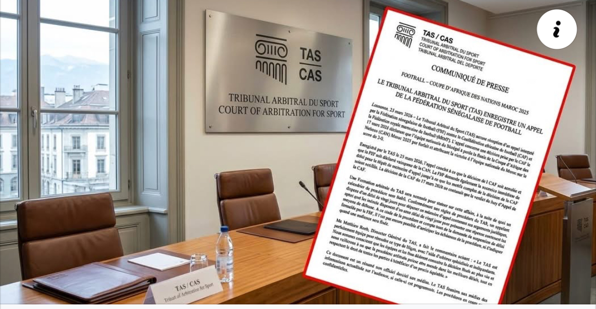 CAN 2025 : Ce détail important du communiqué du TAS qui démasque déjà la CAF