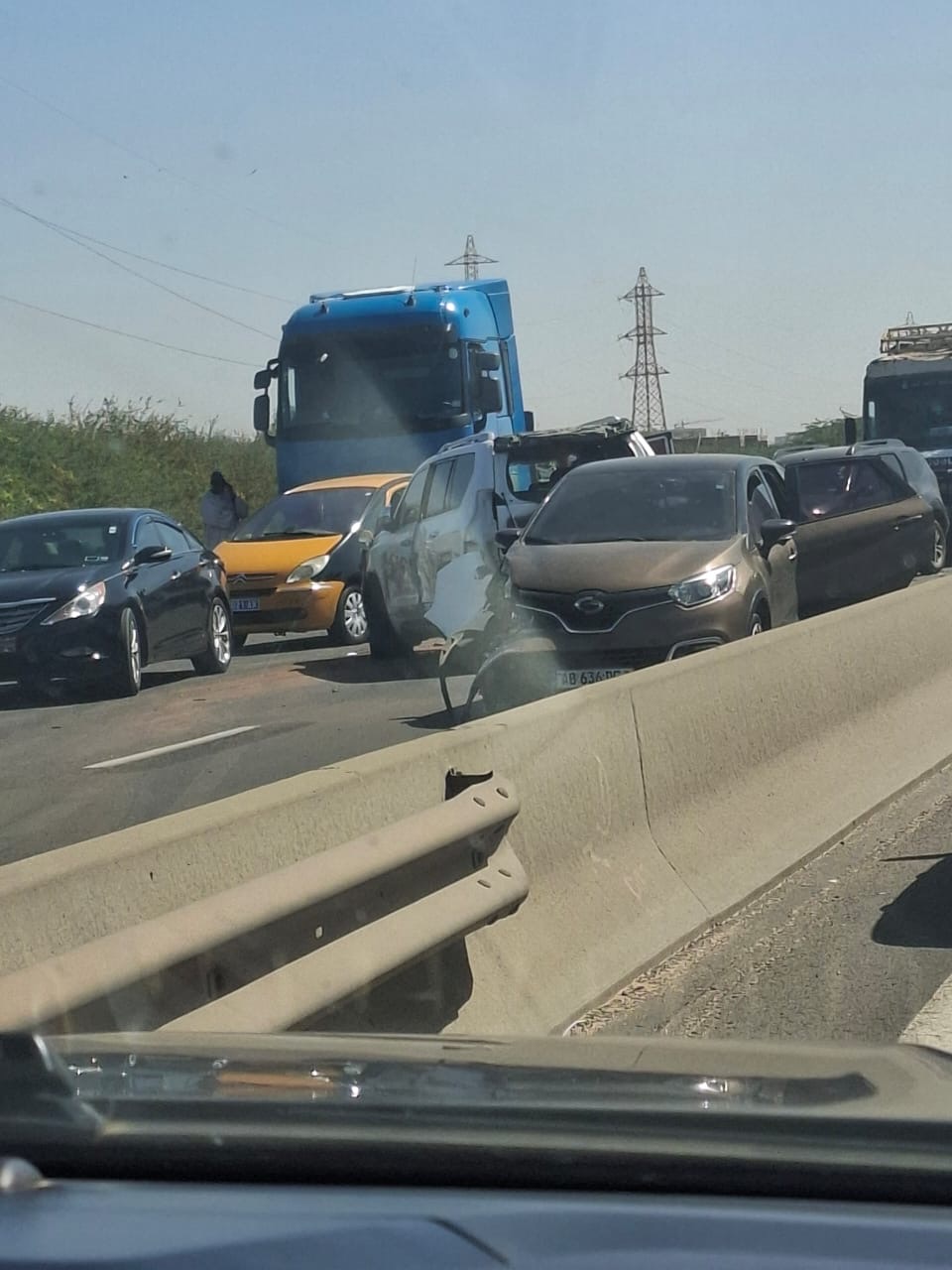 Accident en série à Sébikotane : le trafic fortement ralenti vers Dakar