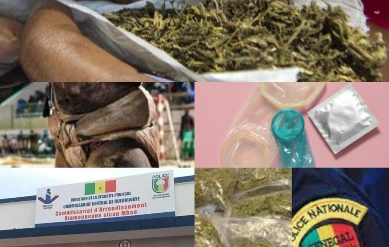 Diamaguène : Un lutteur surpris par la police en flagrant délit avec une prostituée, du yamba et des préservatifs