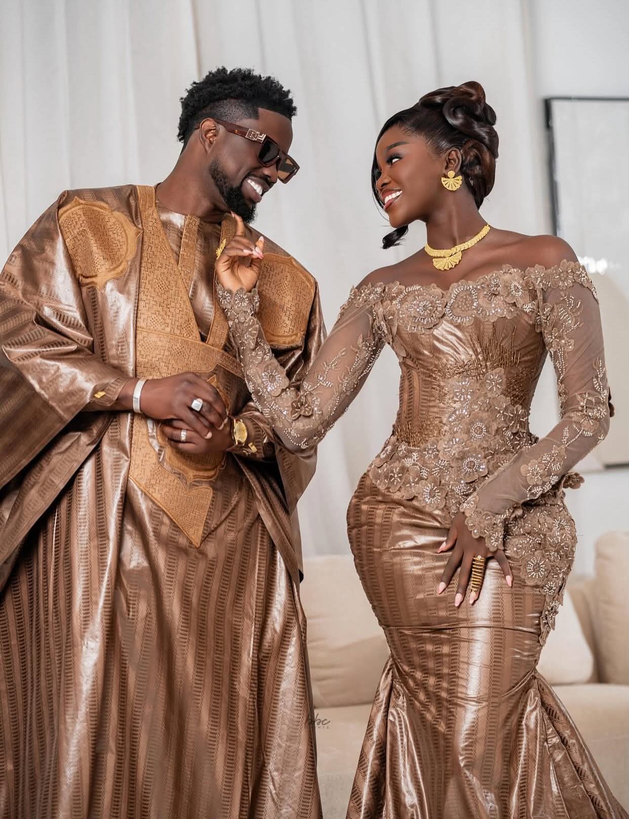 Tabaski Chic : Le couple Bass Thioung et Fatou Ndiaye éblouit la toile !
