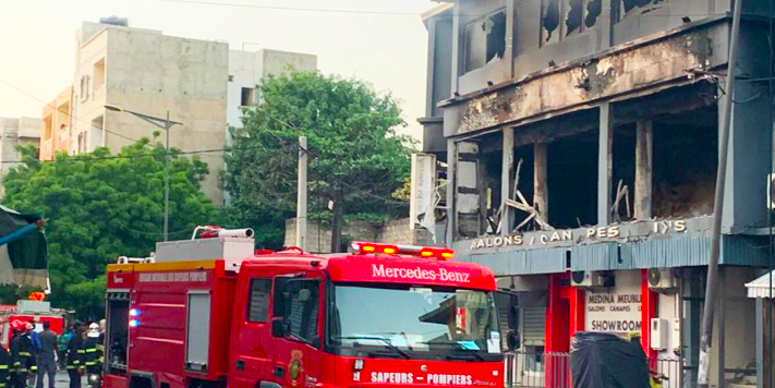 Incendie à la Médina : plus de 12,8 millions FCFA de marchandises réduits en cendres.
