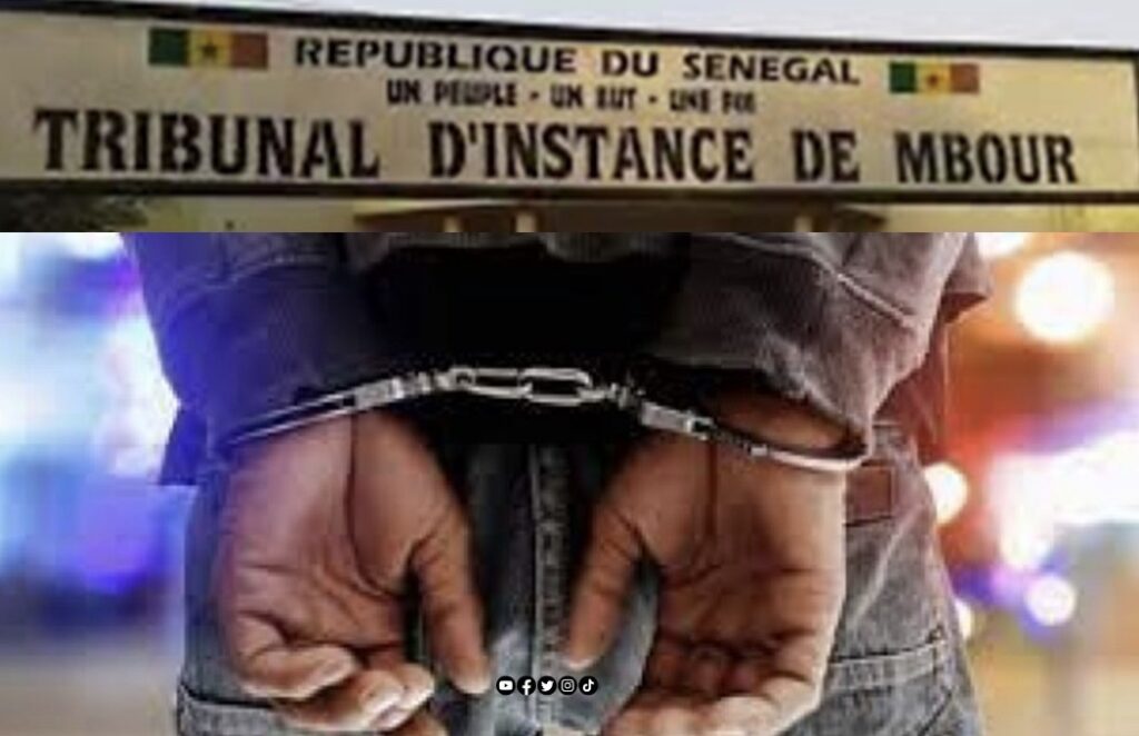 Mbour : un cuisinier condamné à deux ans avec…pour un vol de 1 500 Fcfa.