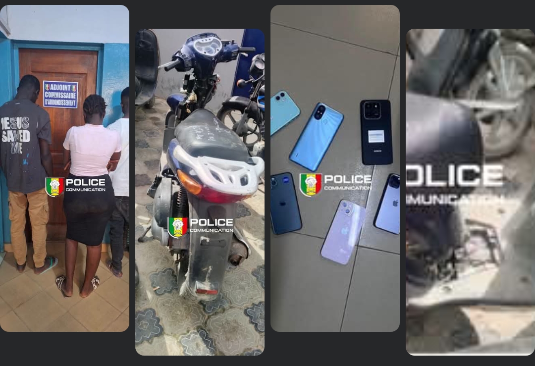 Grand Yoff : Trois présumés agresseurs à moto interpellés après le vol de téléphones et de deux-roues