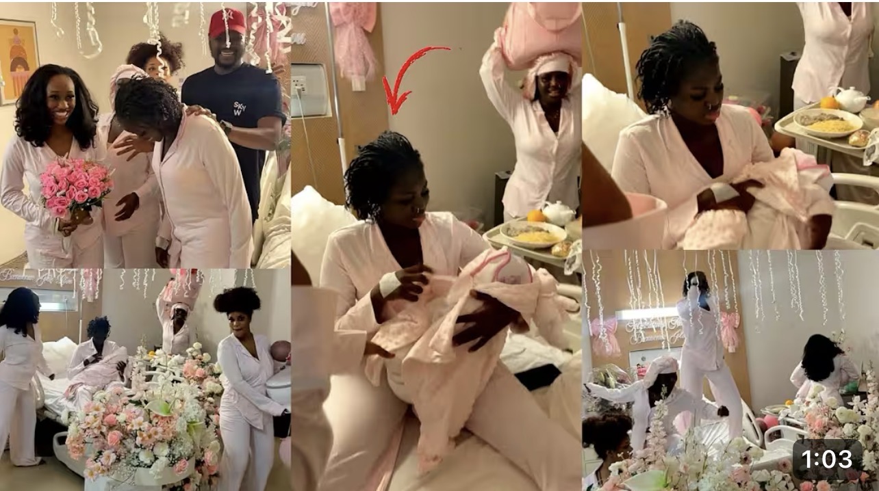Après son accouchement , Fatou Ndiaye fait la fête dans sa chambre avec Bbei Binta organise une fête