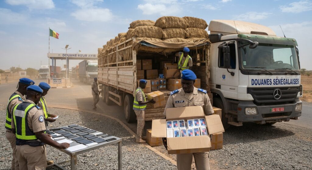 Keur Ayib : 3 200 smartphones saisis sous des sacs de foin à la frontière gambienne